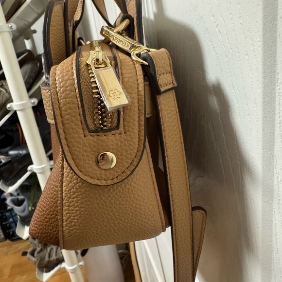 Nanette Lepore Brown and White Classic Crossbody Bag 11.5 x 7 inch. - Picture 10 of 11